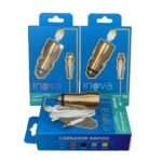 CARGADOR AUTO INOVA 3.4A CAR12-105 IPH