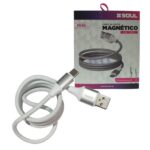 CABLE USB SOUL MAGNETICO PD30W USB A TIPO C BLANCO