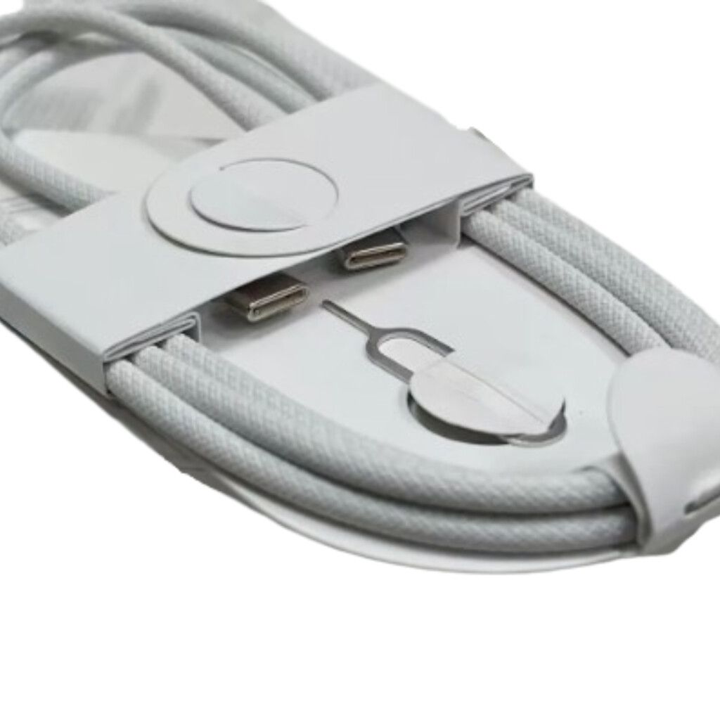 CABLE USB-C 1 M 60W + LLAVE PARA SIM (APPLE) CABLE USB-C 1 M 60W + LLAVE PARA SIM (APPLE) - Imagen 1