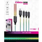 CABLE USB SOUL RGB 3 EN 1 PD66W