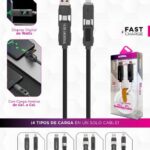 CABLE USB SOUL 4 EN 1 PD60W / 27W BLANCO