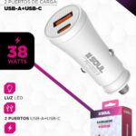 CARGADOR AUTO SOUL TIPO C A IPHONE PD + QC 38W 3.0 CA-DPD38WL