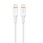 CABLE USB SOUL SILICONE SOFT TIPO C A TIPO C 1.5MT BLANCO