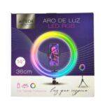 ARO DE LUZ LED AITECH RGB CON TRIPODE 14'' 36CM - Imagen 3