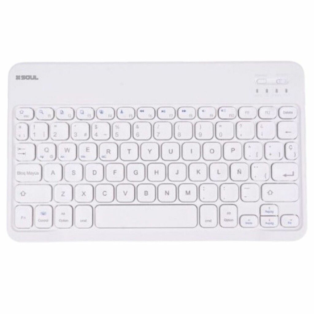 TECLADO PLEGABLE SLIM SOUL KBT01 BLANCO TECLADO PLEGABLE SLIM SOUL KBT01 BLANCO - Imagen 1